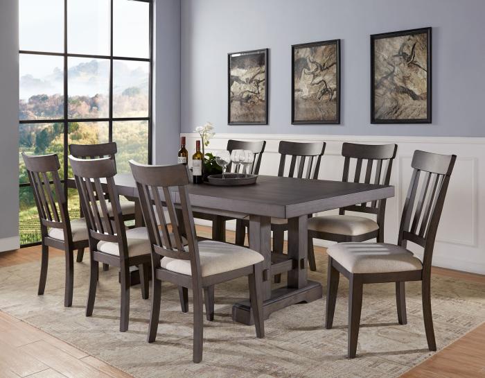 Napa 7-Piece Dining Set(Table, 2 Upholstered & 4 Side Chairs) - DFW