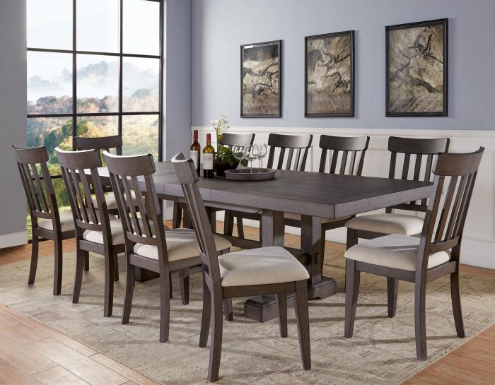Napa 7-Piece Dining Set(Table, 2 Upholstered & 4 Side Chairs) - DFW
