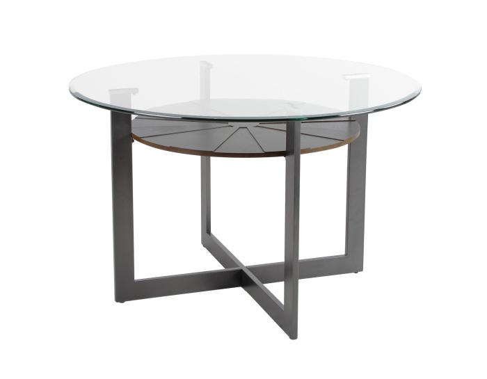 Olson 48 inch Round Glass Top Table Dallas Furniture