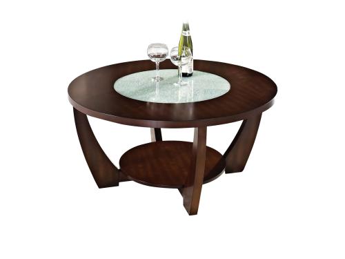 Rafael Cocktail Table w/Casters [15mm crack glass] - DFW