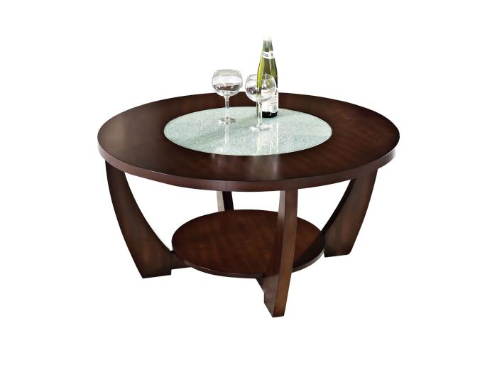 Rafael Cocktail Table w/Casters [15mm crack glass] - DFW