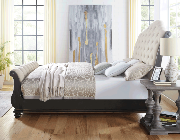 Rhapsody Sleigh 4-Piece King Set (King Bed/DR/MR/NS)