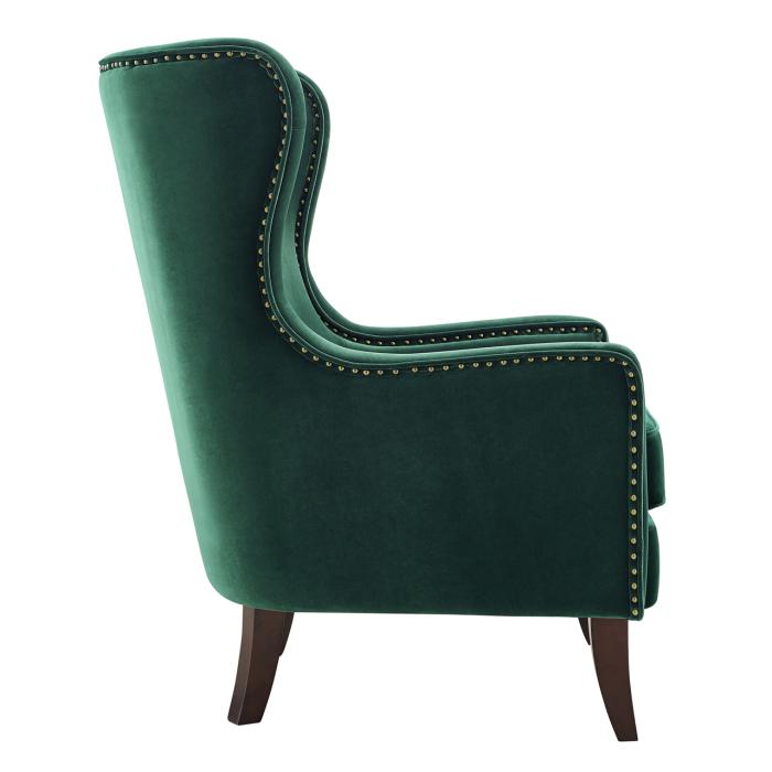 Rosco Wing Back Accent Chair - Emerald - DFW