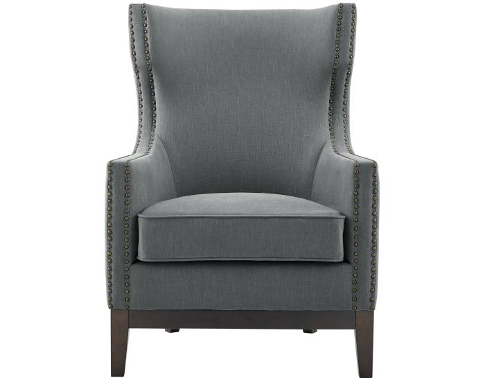 Roswell Wing Back Chair, Gray - DFW