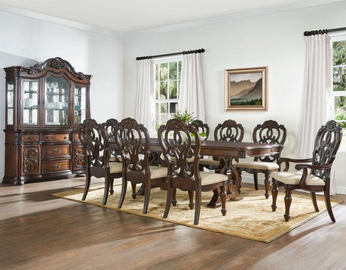 Royale 9 Piece Set(Table, 2 Arm Chairs & 6 Side Chairs) - DFW