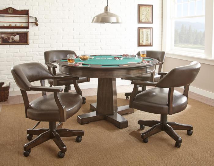 Game Table and Chairs, Ruby, 6-Piece