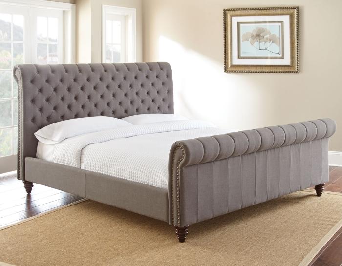 Swanson Queen Bed, Gray - DFW