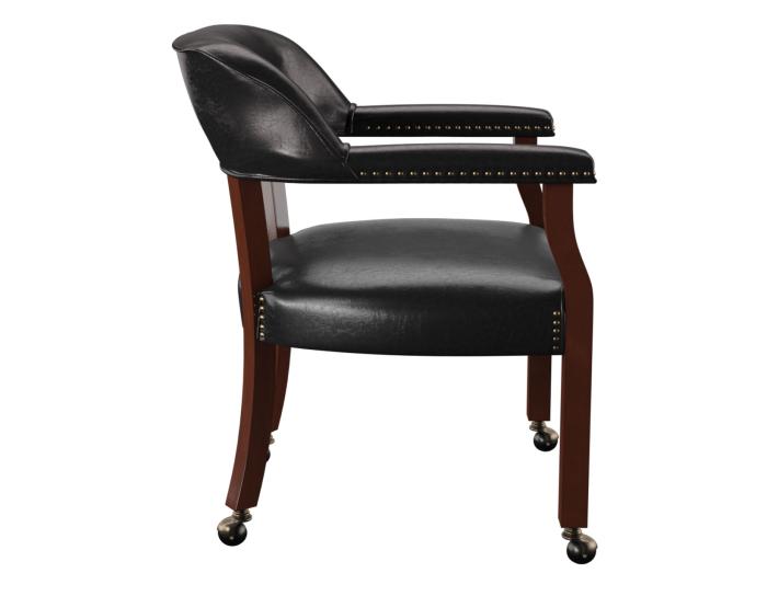 Tournament Arm Chair w/Casters, Black DFW