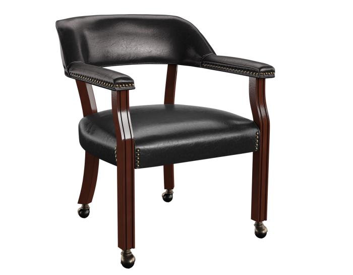 Tournament Arm Chair w/Casters, Black