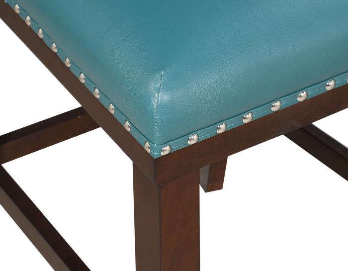 Tiffany 24" Counter Stool, Peacock Leatherette - DFW
