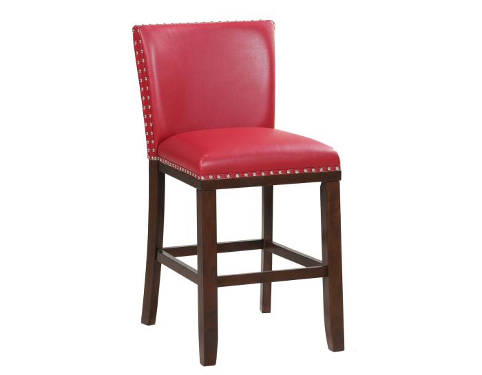 Tiffany 24″ Counter Stool, Red Leatherette