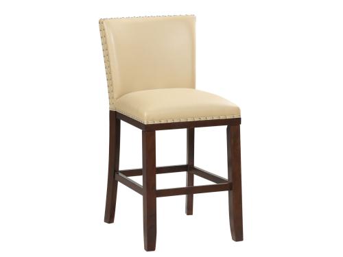 Tiffany 24" Counter Stool, Toffee Leatherette - DFW