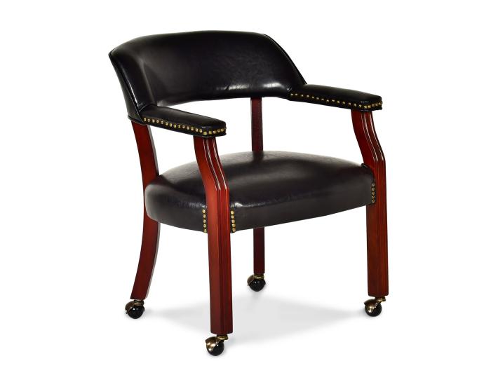 Tournament Arm Chair w/Casters, Black - DFW