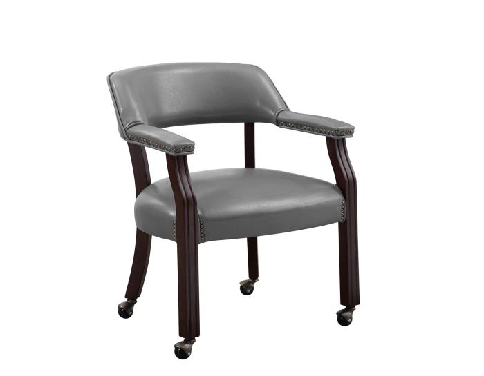 Tournament Arm Chair w/Casters, Gray - DFW