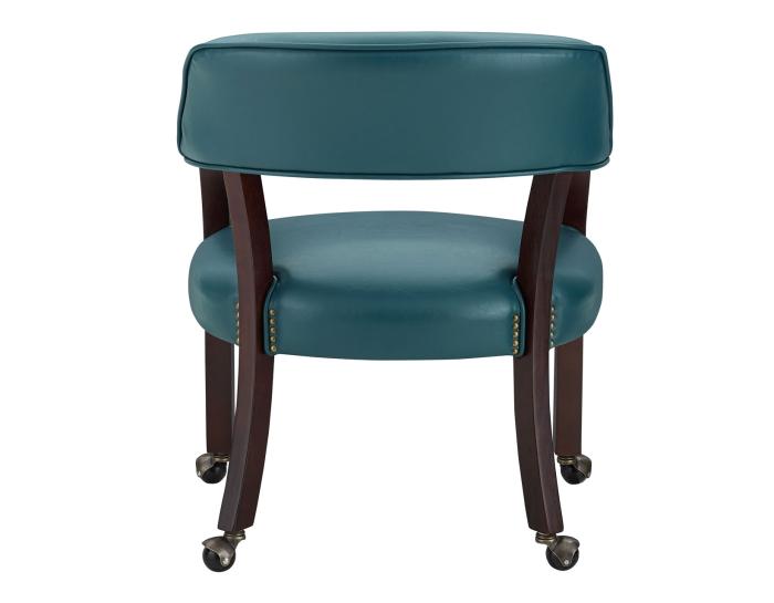 Game Table and Chairs, Tournament, 6 Piece, Teal - DFW