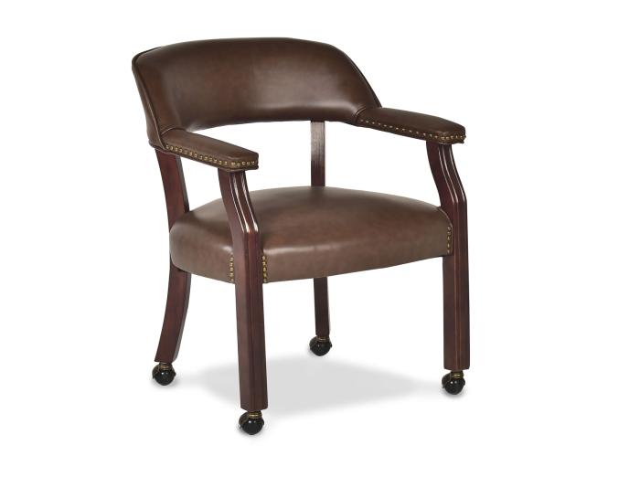 Tournament Arm Chair w/Casters – Brown DFW