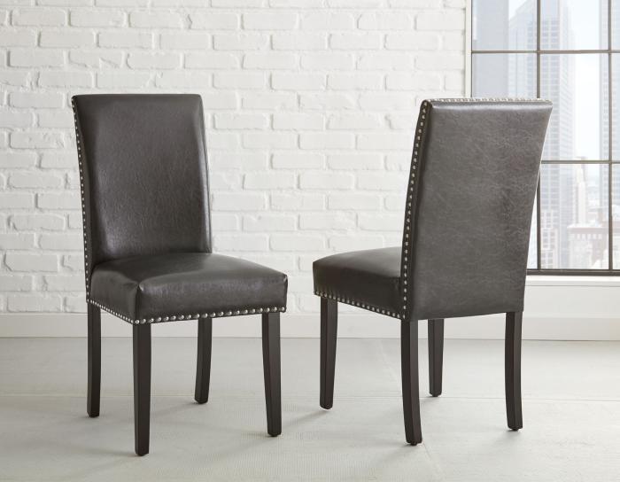 Verano Black PU Side Chair Dallas Furniture