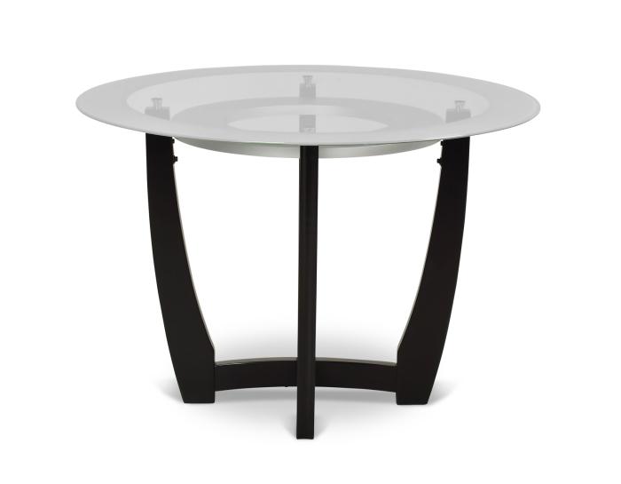 Verano 5 Piece Set(Glass Top Table & 4 Black Side Chairs) - DFW