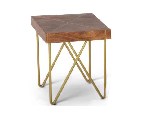 Walter Brass Inlay End Table - DFW