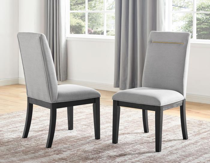 Yves 5 Piece Dining Set (Table & 4 Grey Performance Side Chairs) - DFW
