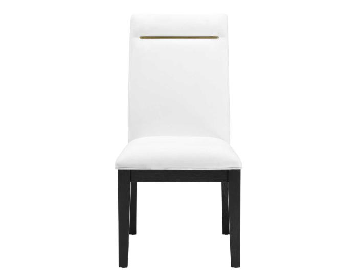 Yves 5 Piece Dining Set (Table & 4 White Performance Side Chairs)
