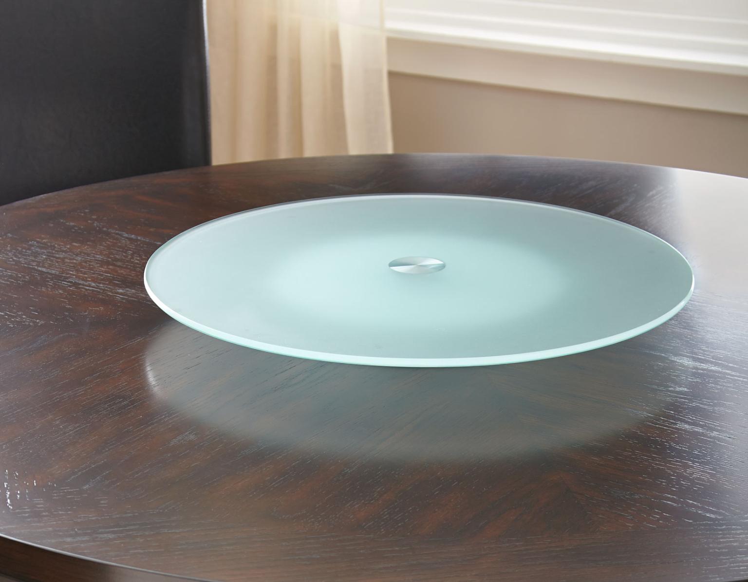 Avenue 22 Inch Frosted Glass Lazy Susan DFW Furniture Co   SteveSilverCo Lazy Susan Avenue AV540LZ RS 1536x1195 