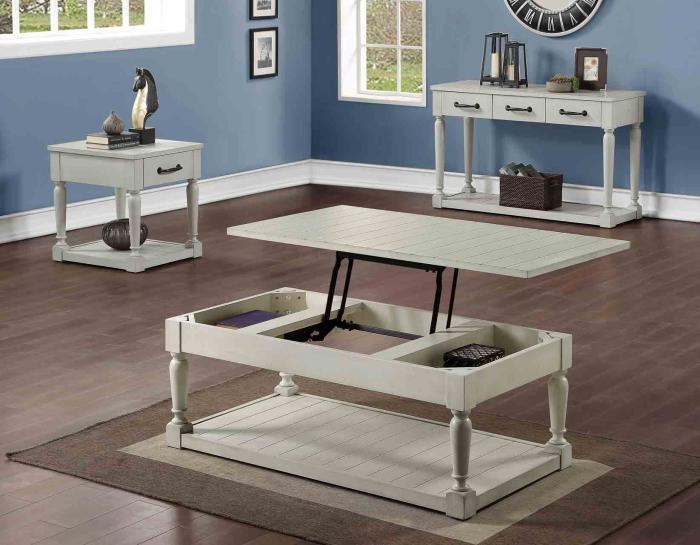 Hemingway 3-Piece Cocktail Table Set(Lift-Top Cocktail & Two End Tables) - DFW