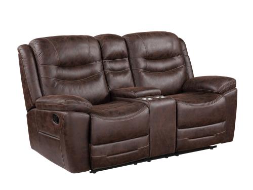 Stetson Manual Reclining Console Loveseat - DFW