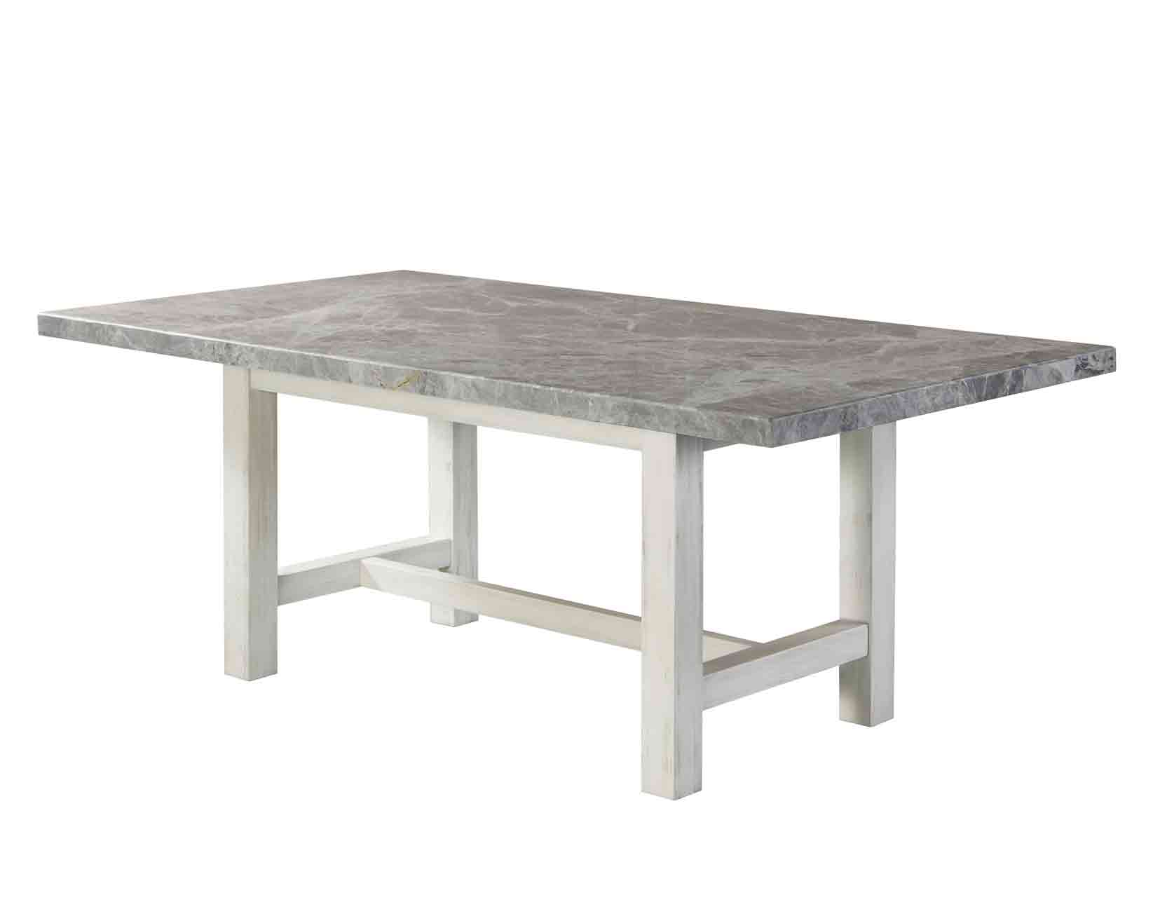 Canova 78-inch Gray Marble Top Dining Table - DFW