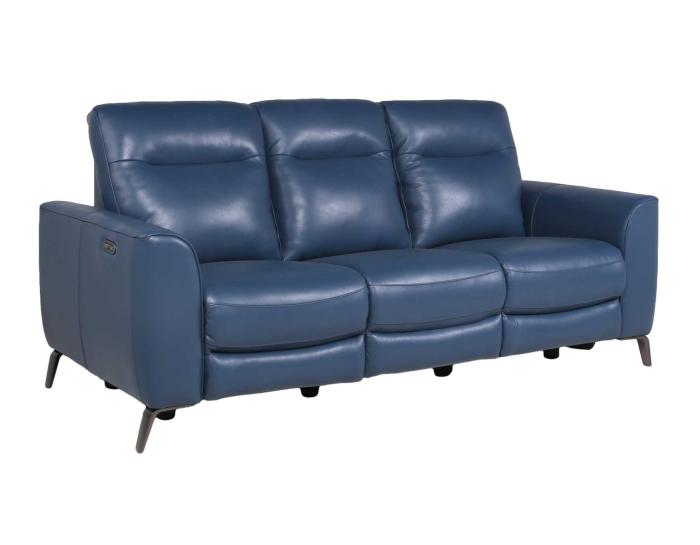 Sansa Leather Dual-Power Reclining Sofa - DFW