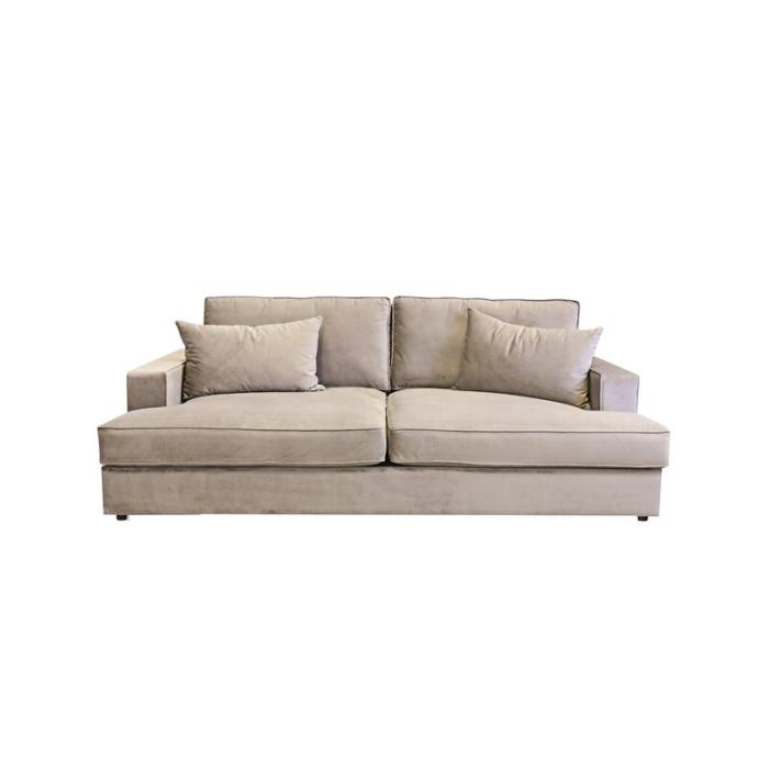 Bailey 94″ Beige Wide Square Arm Sofa