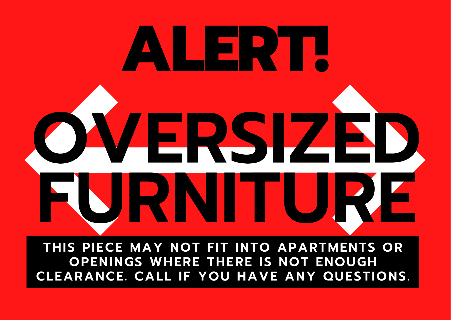 oversizeded furniture