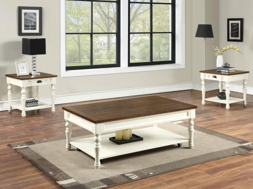 Joanna 3-Piece Occasional Set(Coffee Table & 2 End Tables) - DFW