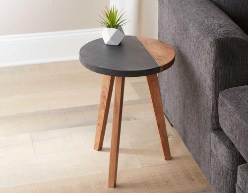 Caspian Round Accent End Table