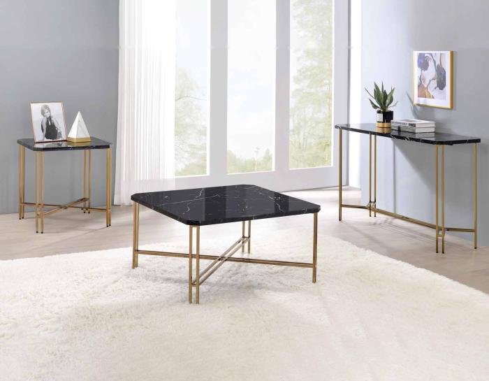 Daxton Faux-Marble Top Sofa Table
