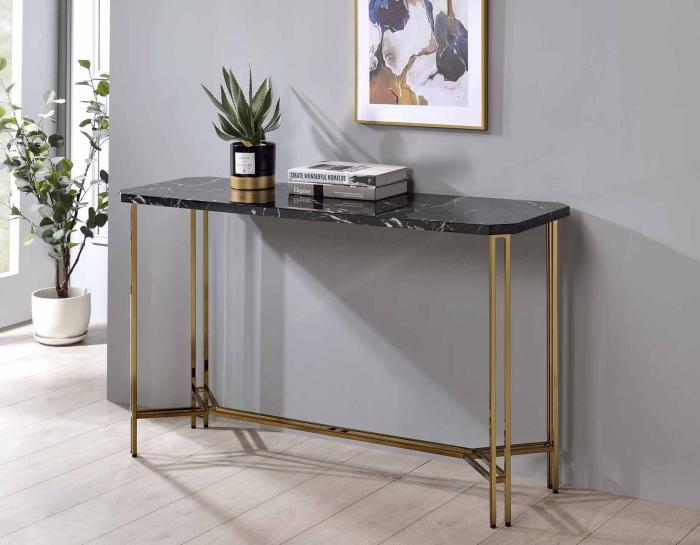 Daxton Faux-Marble Top Sofa Table