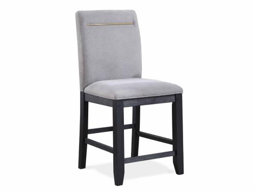 Yves 24" Counter Stool, Grey Upholstered - DFW