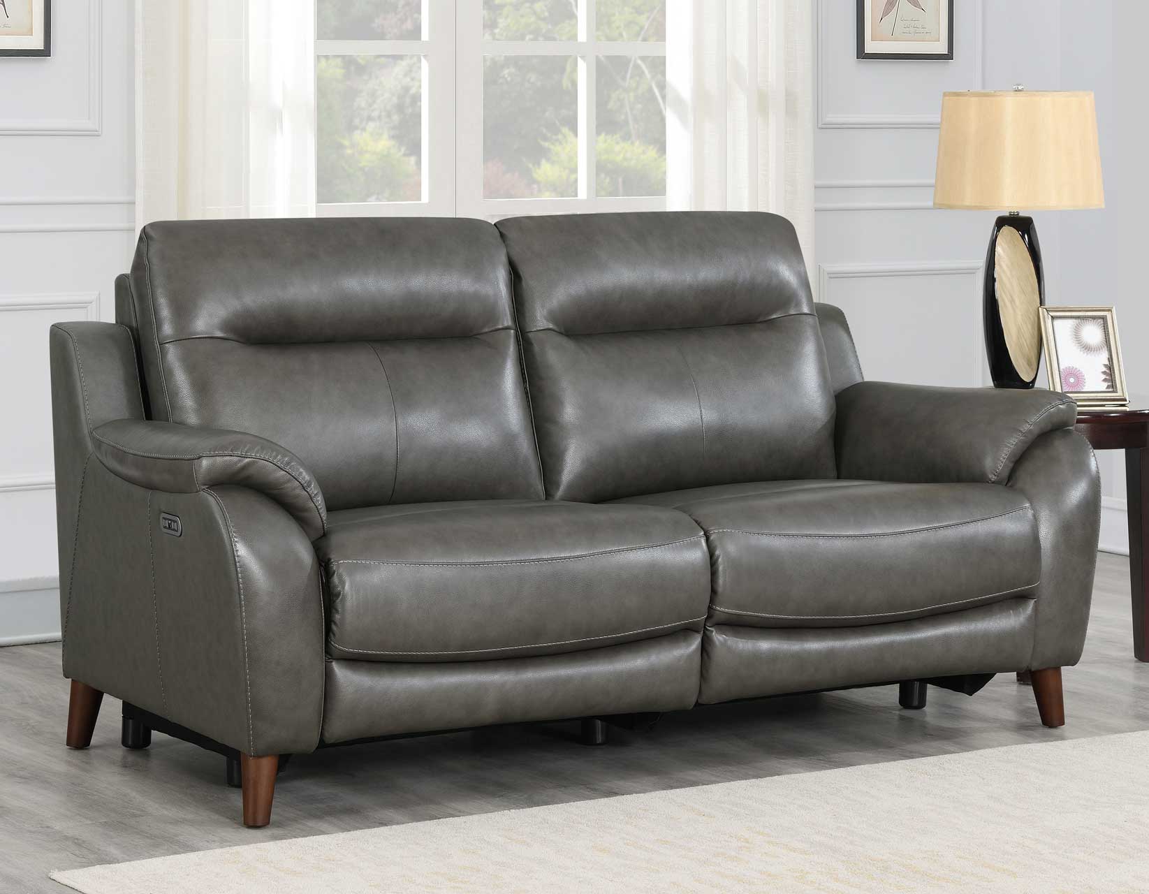 Doncella Leather Dual-Power Reclining Sofa