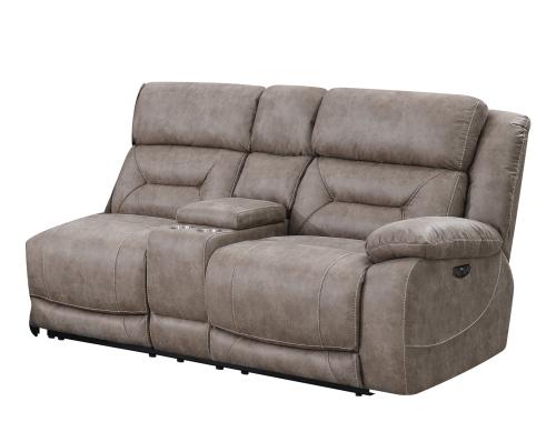 Aria RAF Loveseat, Desert Sand, Console, 2 Pwr-Pwr Recliners