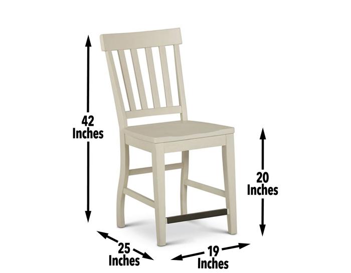 Cayla 24″ Counter Stool, White