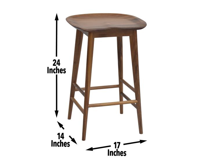 Hilton 24" Backless Counter Stool, Natural - DFW
