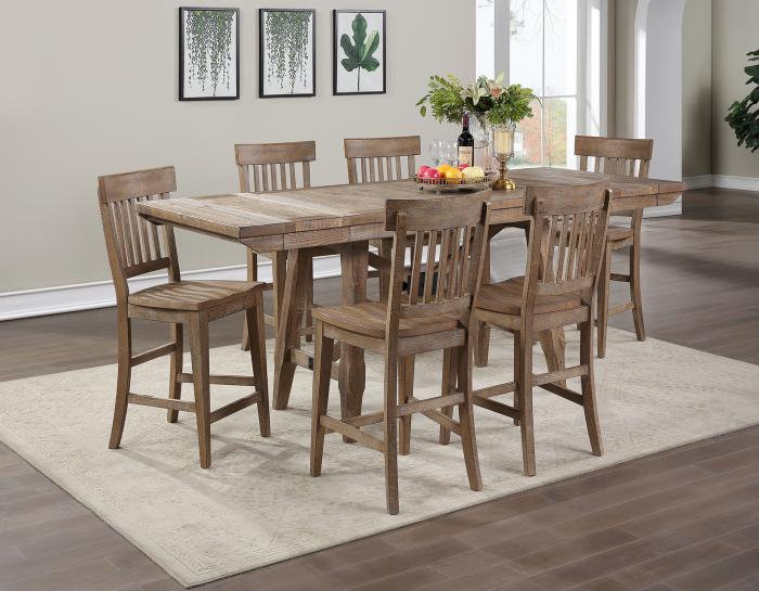 Riverdale 7-Piece Counter Set(Counter Table , 6 Side Chairs) - DFW