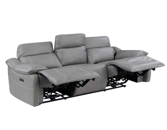 Alpine Dual-Power Leather Reclining Sofa