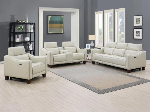 Giorno 3-Piece Leather Reclining Upholstery Set(Sofa, Loveseat and Recliner) - DFW