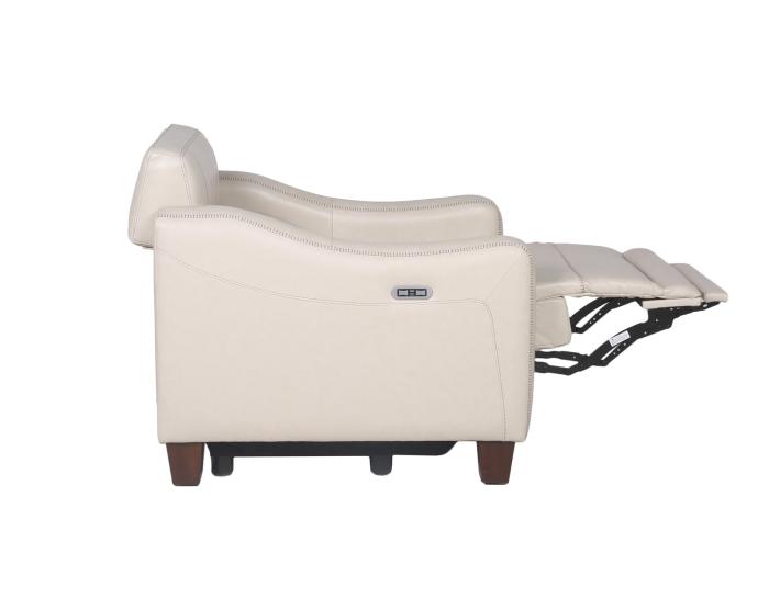 Giorno Dual-Power Leather Recliner, Ivory