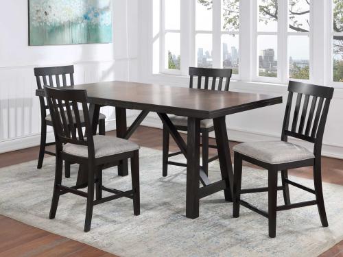 Halle 5-Piece Counter Dining Set(Counter Table & 4 Counter Chairs) - DFW