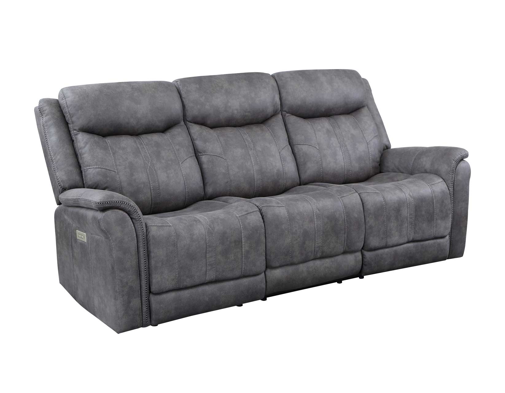 Morrison Dual-Power Reclining Sofa, Stone - DFW