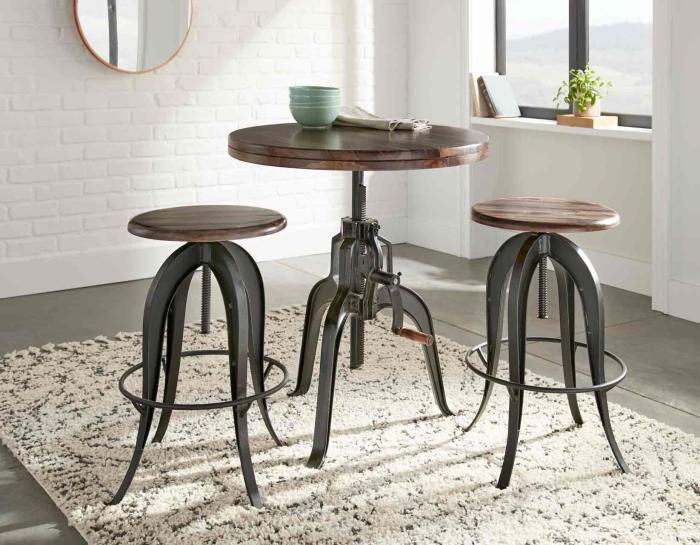 Sparrow 3 Piece Dining(Adjustable Height Table & 2 Adjustable Height Stools) - DFW