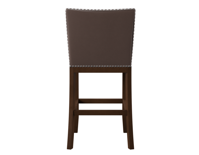 Tiffany 24″ Bonded Counter Stool, Gray Leatherette