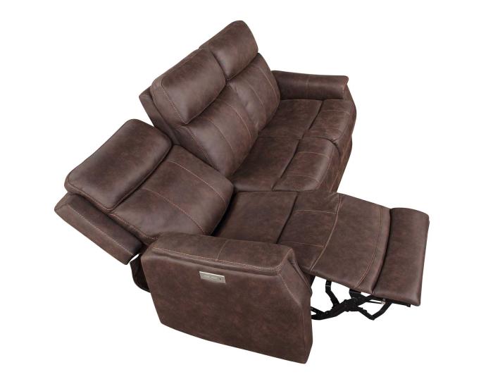 Valencia 3-Piece Dual-Power Walnut Reclining Set(Sofa, Loveseat & Chair) - DFW